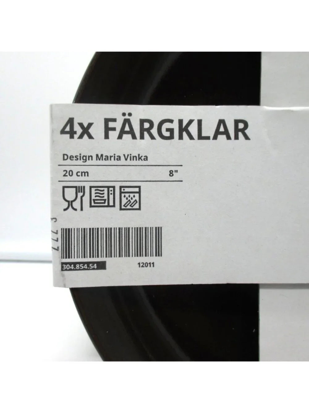 Ikea FÄRGKLAR plate set polished brown, 26 cm, 4 pack NWT Maria Vinka Everyday
